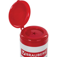 Салфетки для экранов всех типов и пластика BRAUBERG туба, 100 шт, влажные 513321