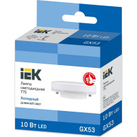 Лампа IEK LED T75 таблетка 10вт 230В 6500К GX53 LLE-T80-10-230-65-GX53
