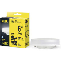 Лампа IEK LED T75 таблетка 6вт 230В 6500К GX53 LLE-T80-6-230-65-GX53