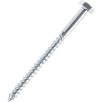 Сантехнический болт Стройбат DIN 571, 8x110 белый цинк 20 шт. 308020