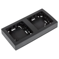 Горизонтальная рамка Simon S73 Loft, 2 поста, 75х146мм, графит 73620-62