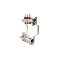 Коллекторная группа VRT 1"х3/4", евроконус, 3 выхода, c расходомерами 530142