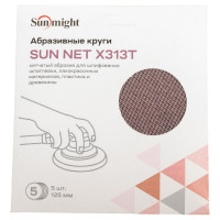 Круг шлифовальный SUN NET X313T (5 шт; 125 мм; на липучке; сетка; P240) SUNMIGHT 82112R