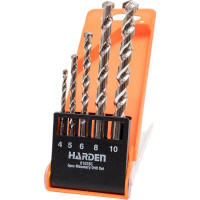 Набор сверл по бетону и кирпичу (5 шт; 4, 5, 6, 8, 10 мм) HARDEN 610285