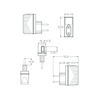 Адаптер/блок питания ROBITON IR3-1000S без штекера 15698