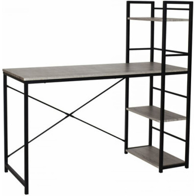 BRABIX Стол на металлокаркасе LOFT CD-005 ш1200*г520*в1200мм 3 полки цвет дуб антик 641222