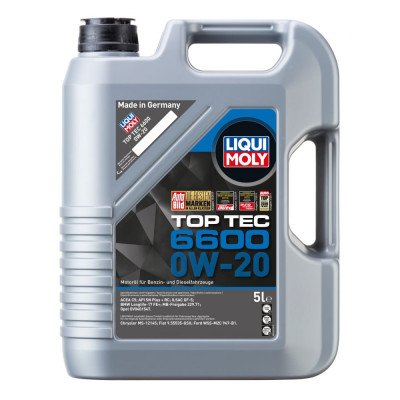 LIQUI MOLY НС-синт. мот.масло Top Tec 6600 0W-20 SN Plus + RC C5 GF-5 5л 21411