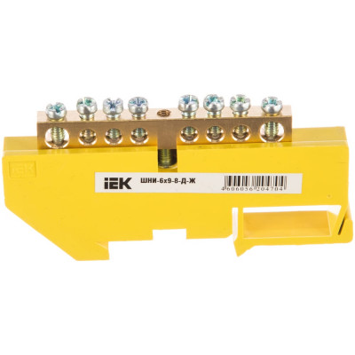 Шина на DIN-изол IEK ШНИ-6х9-8-Д-Ж YNN10-69-8D-K05 252922