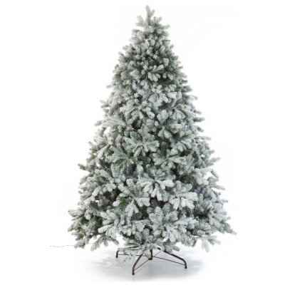 CRYSTAL TREES Ель Мольвено в снегу с вплетенной гирляндой 185 см KP7185SL