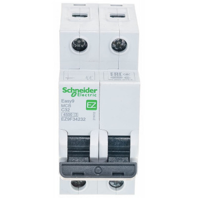 Модульный автомат Schneider Electric EASY 9 2п C 32А 4.5кА EZ9F34232