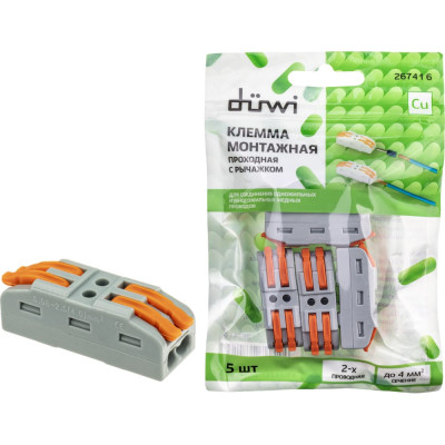 Проходные монтажные клеммы duwi СМК-422х2 26741 6