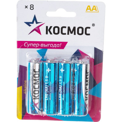 Алкалиновые элементы питания КОСМОС KOCLR6BL8