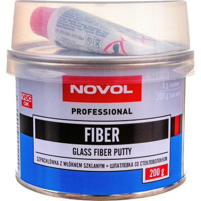 Novol Шпатлевка FIBER со стекловолокном 0.2 кг 1220