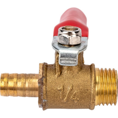 Pegas pneumatic Краник латунный елочка резьба наружная 1/4