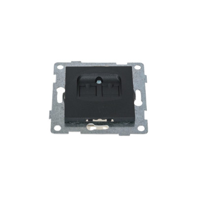 GUSI ELECTRIC Ugra МЕХ. розетки комп. и тел. RJ45, RJ12, СУ, графит С11КТ-010