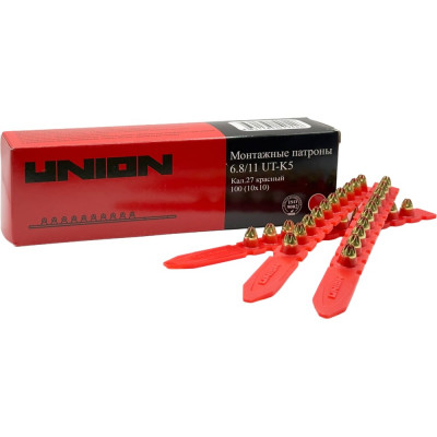 UNION Монтажные патроны UT-K5 6,8/11 красный PREMIUM, 100шт 4631165849546