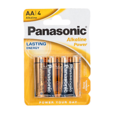Panasonic Элементы питания LR6 Alkaline Power BL*4 батарейка 3008