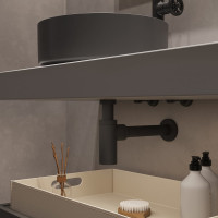 IDDIS бутылочный сифон для умывальника графит optima home OPTGM00i84