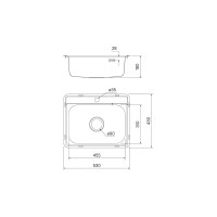 IDDIS Мойка, нержавеющая сталь, полированная, 530х430, Basic, BAS53P0i77