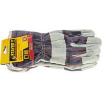 Комбинированные кожаные перчатки STAYER из спилка, XL 1130-XL