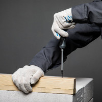 Перчатки хлопчатобумажные с ПВХ-напылением Без бренда 67716