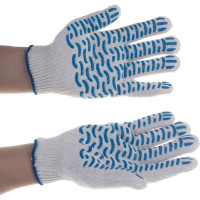 Перчатки хлопчатобумажные с ПВХ-напылением Без бренда 67716