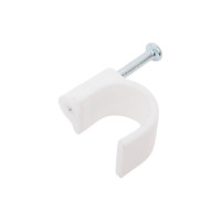 Пластиковая круглая скоба с гвоздем FORTISFLEX СПК 12 20шт 49463