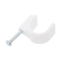 Пластиковая круглая скоба с гвоздем FORTISFLEX СПК 12 20шт 49463