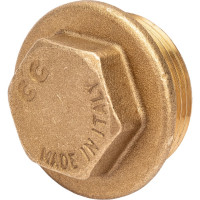 Заглушка Н 1-1/4 латунная Uni-Fitt 608G5000