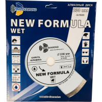 Диск алмазный отрезной TRIO-DIAMOND сплошной 230x25.4 New Formula Wet, W406