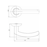 Раздельная ручка AJAX SIGMA JR SN/CP-3 матовый никель/хром, 105 мм 43183