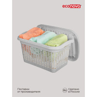 Универсальная корзина Econova 20 л, 450х300х250 мм светло-серый 431293230