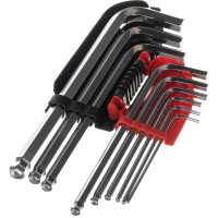 Набор шестигранных ключей YATO 9 шт. 2,0-10мм, с шаром CrV YT-0507