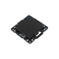 Механизм одновклавишного выключателя EKF Стокгольм, проходного, 10А, черный, PROxima EZV10-025-10