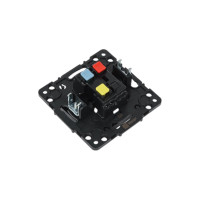 Механизм одновклавишного выключателя EKF Стокгольм, проходного, 10А, черный, PROxima EZV10-025-10