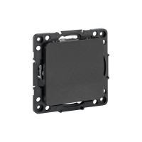 Механизм одновклавишного выключателя EKF Стокгольм, проходного, 10А, черный, PROxima EZV10-025-10