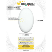 Овальный шпатель для узоров Boldrini пластик, 75х115 мм 99992