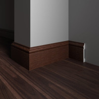 Напольный плинтус Decor-Dizayn ударопрочный, влагостойкий, тик, 79х13х2400 мм 005-82SH