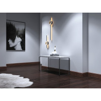 Напольный плинтус Decor-Dizayn ударопрочный, влагостойкий, тик, 79х13х2400 мм 005-82SH