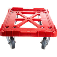 Тележка Тара.ру п/э 600х400 серые резиновые колеса, красный 08172