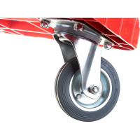 Тележка Тара.ру п/э 600х400 серые резиновые колеса, красный 08172