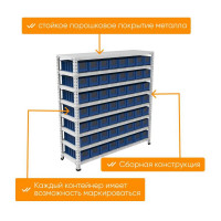 Стеллаж с ящиками IRONMEBEL Optimus-box M-С10SK3109