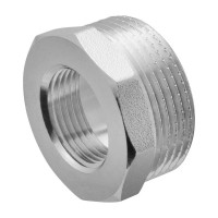 Футорка 1.1/4" х 3/4" сантехническая MPF переходник латунная никелированная наружная-внутренняя резьба ИС.072208