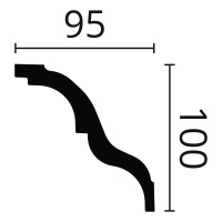 Карниз потолочный NOMASTYL (2000х95х100 мм) NMC AT