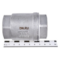 Клапан обратный LSCV 1 1/4″ DN.ru Ду32 Ру16 муфтовый, пружинный, нержавеющая сталь D100-00490