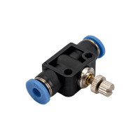 Фитинг-дроссель (пневмодроссель) цанговый 4 мм SHPI SCF 04