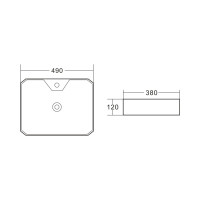 Керамическая накладная раковина BelBagno BB1387