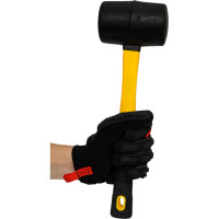 Резиновый молоток (киянка) HARDY 65 мм, ручка 2K, черный 2028-920065