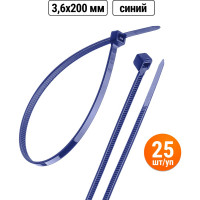 Нейлоновые хомуты TDM ELECTRIC 3,6х200 мм, синий, 25 штук SQ0515-0351
