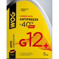 Красный антифриз WOG G12+ 5 кг WGC0114